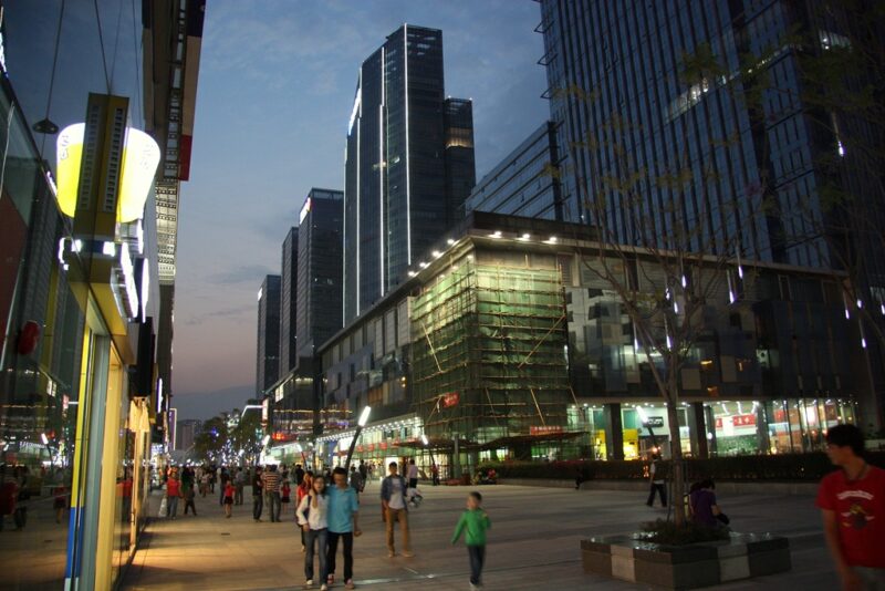 Modernes Stadtviertel in Shenzhen. Fotos: O. Zwahlen